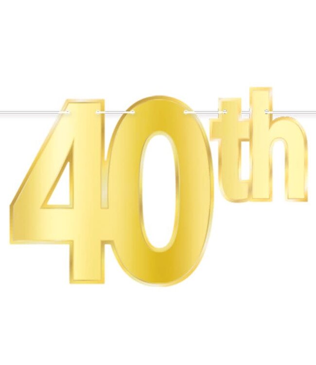 BEISTLE Foil Happy "40th" Birthday Streamer