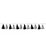 BEISTLE Metallic Tassel Garland - Black & Silver - 8 Foot