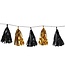 BEISTLE Metallic Tassel Garland - Black & Gold - 8 Foot