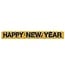 BEISTLE Metallic Happy New Year Fringe Banner - Gold - 5 Foot