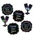 BEISTLE Happy New Year Cutouts - Black - Brights - 6 Count