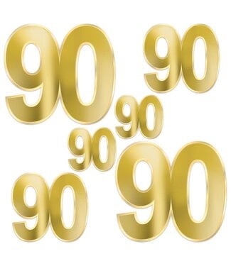 BEISTLE Foil "90" Birthday Cutouts-6ct