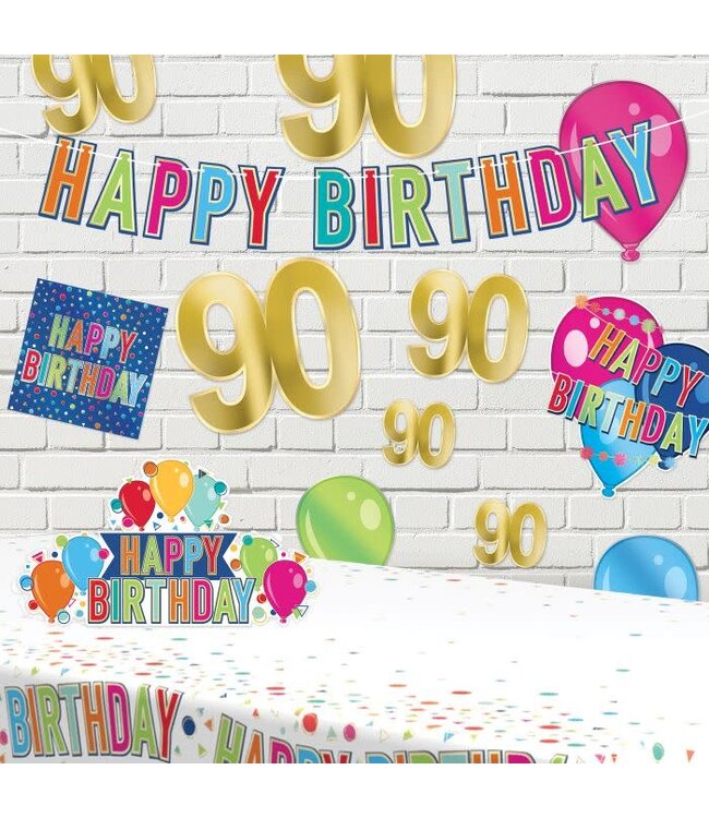 BEISTLE Foil "90" Birthday Cutouts-6ct