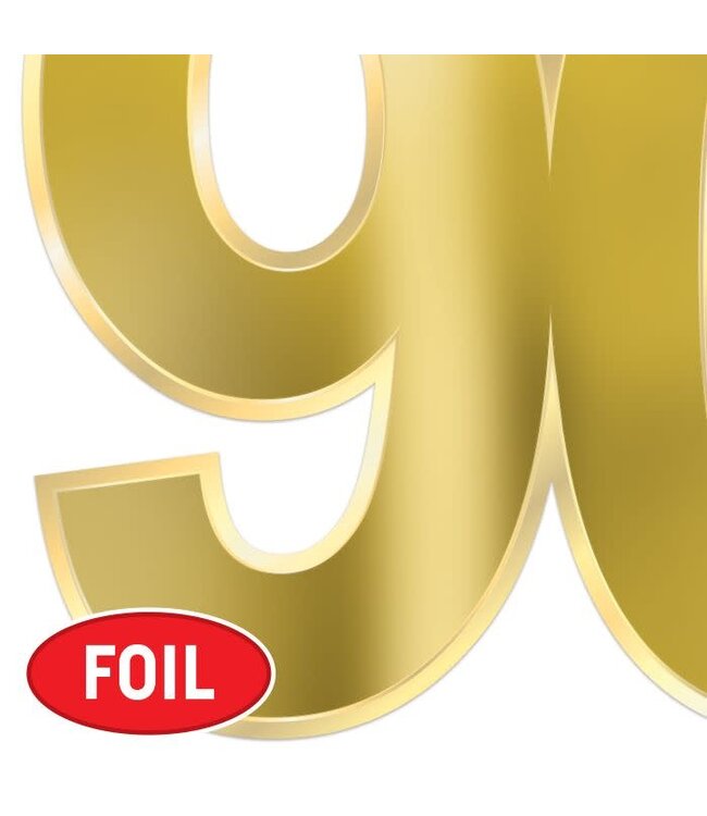 BEISTLE Foil "90" Birthday Cutouts-6ct