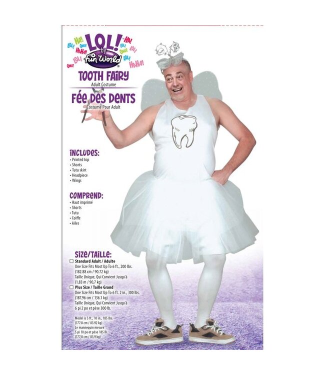 Fun World Tooth Fairy Costume - Humor