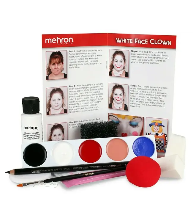 MEHRON Clown Makeup Kit
