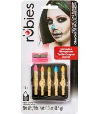 RUBIES Neon Colors Makeup Sticks