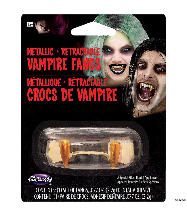 Fun World RETRACTABLE FANGS METALLIC