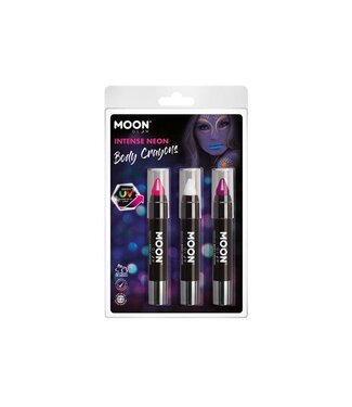 Moon Products Pink, White, Purple - Neon UV Body Crayon