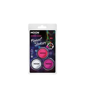 Moon Products Pink, White, Purple - Neon UV Pigment Shaker