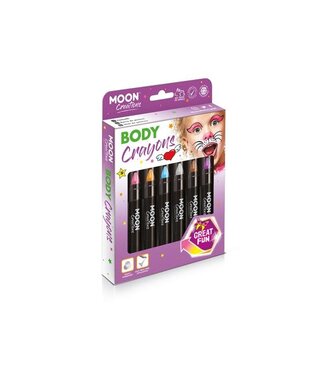 Moon Products 6CT BODY CRAYONS ADVENTURE COLORS