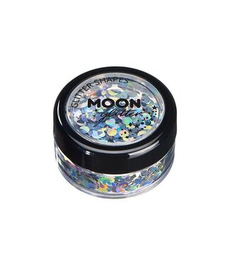 Moon Products Silver – Holographic Glitter Shapes
