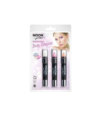 MOON CREATIONS White, Pink, Orange - Iridescent Glitter Body Crayon