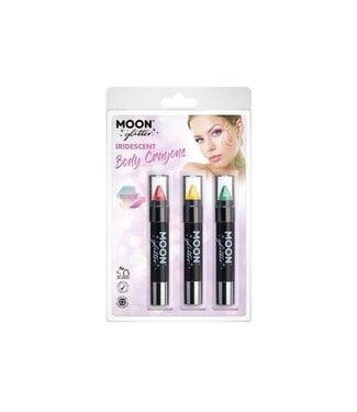 Moon Products Cherry, Yellow, Green - Iridescent Glitter Body Crayon