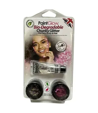 PAINT GLOW Bio-Degradable Chunky Glitter With Gel