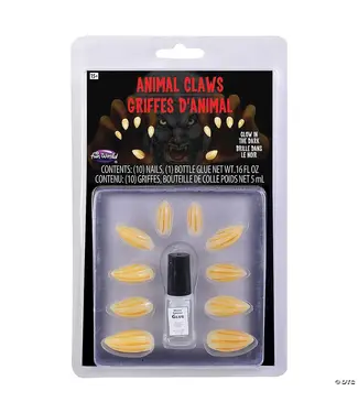 Fun World Glow in the Dark Claw Nail Set