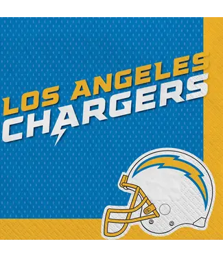 Amscan Los Angeles Chargers Lunch Napkins - 16 Count
