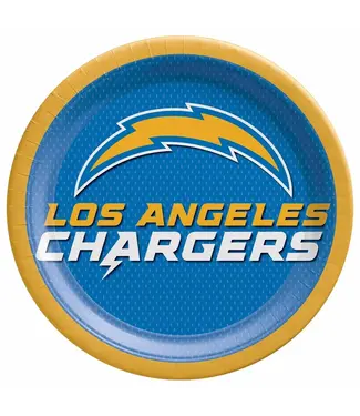 Amscan Los Angeles Chargers 9in Plates - 8 Count