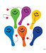 FUN EXPRESS Plastic Mini Smile Face Paddleball Games - 12 Count