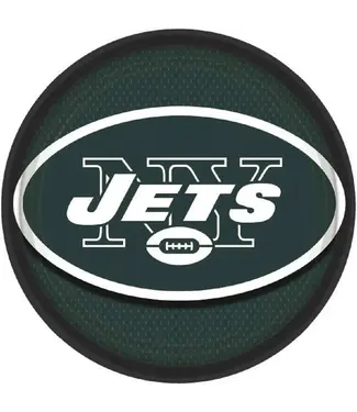 Amscan New York Jets 9in plates - 8 count