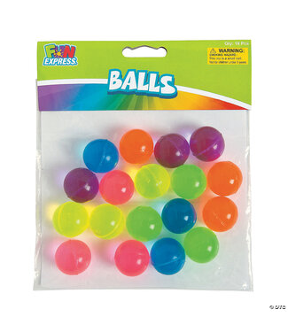 FUN EXPRESS Neon Bouncing Balls - 18 Count