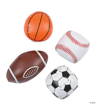 FUN EXPRESS Vinyl Sport Ball Toys Assortment - 8 Count