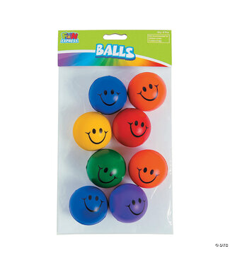 FUN EXPRESS Smile Face Stress Balls - 8 Count