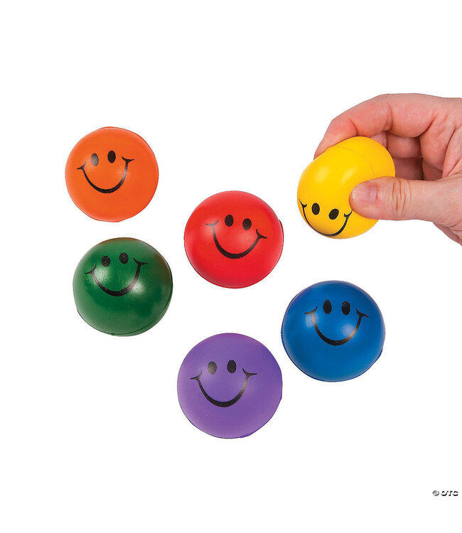FUN EXPRESS Smile Face Stress Balls - 8 Count