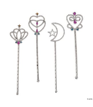 FUN EXPRESS Plastic Jeweled Wands - 12 Count