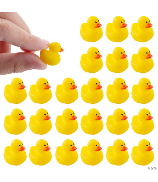 FUN EXPRESS Yellow Classic Micro Rubber Ducks - 12 Count