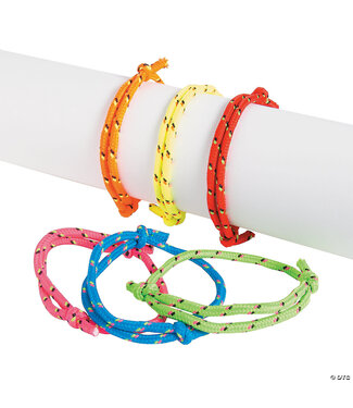 FUN EXPRESS Rope Friendship Bracelets - 12 Count