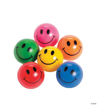 FUN EXPRESS Smile Face Bouncing Balls - 12 Count