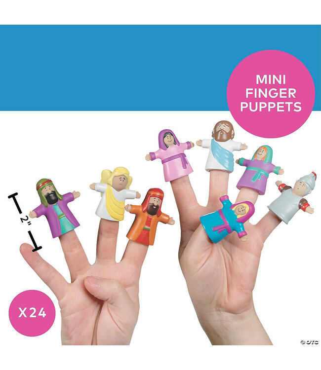FUN EXPRESS Mini Vinyl He Lives Finger Puppets - 12 Count