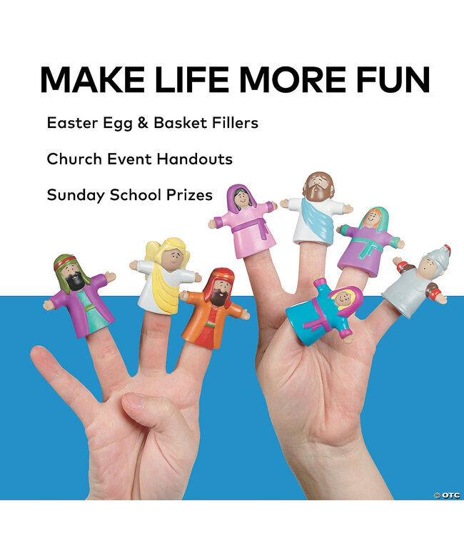 FUN EXPRESS Mini Vinyl He Lives Finger Puppets - 12 Count