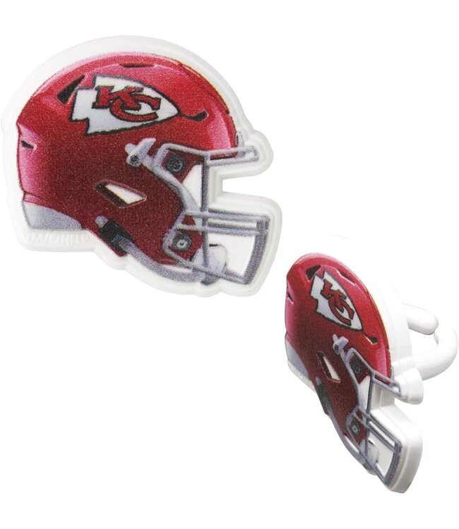 DECOPAC NFL Kansas City Chiefs Helmet Cupcake Rings - 12 Count