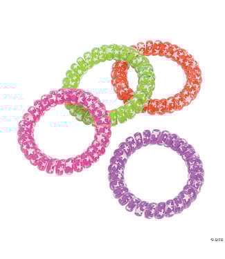 FUN EXPRESS Phone Cord Spiral Bracelets - 8 Count