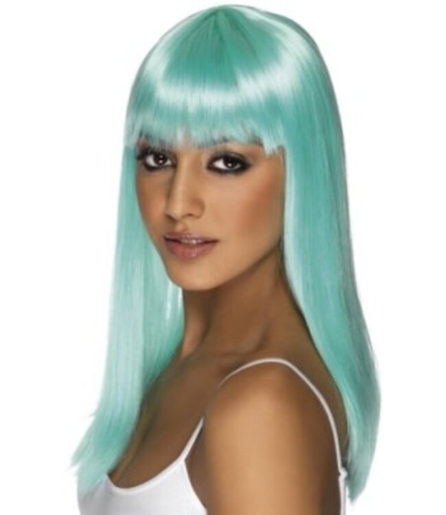 SMIFFY'S Glamourama Wig, Neon Aqua