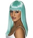 SMIFFY'S Glamourama Wig, Neon Aqua