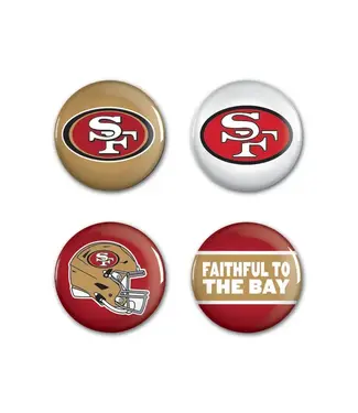 WINCRAFT San Francisco 49ERS Buttons - 4 Count