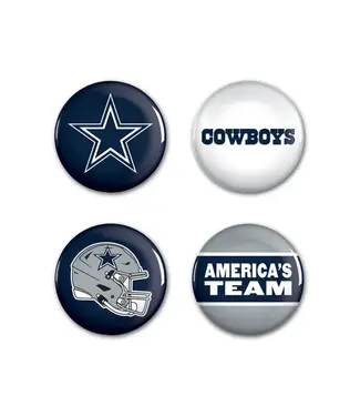 WINCRAFT Dallas Cowboys Buttons - 4 Count