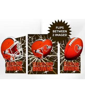 SPORTICULTURE Cleveland Browns 12inx16in 3D Lenticular Poster