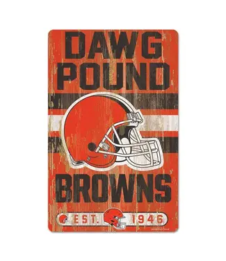 WINCRAFT Cleveland Browns Wood Sign 11" x 17" 1/4" thick