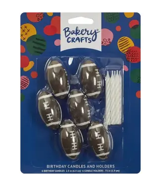 DECOPAC Football Candle Holders - 6ct