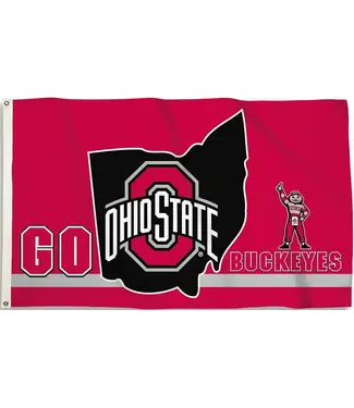 Ohio State 3'X5' Go Buckeyes Flag