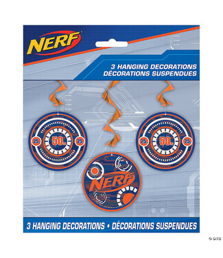 UNIQUE INDUSTRIES INC Nerf Hanging Decor 3ct