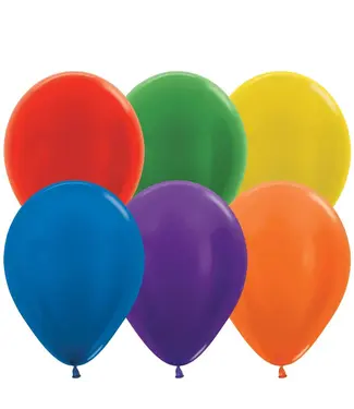 Sempertex Metallic Assortment 5in Latex Balloons - 50ct