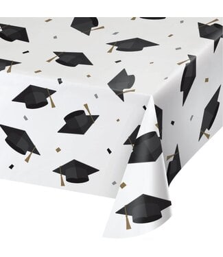 Creative Converting Graduation Toss Paper Table Cover - 54in X 96in