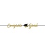 Creative Converting Congrats Grad Gold Glitter Banner