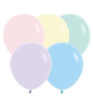 Sempertex Pastel Matte Assortment 18in Latex Balloons - 6ct