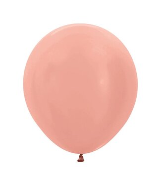 Sempertex Metallic Rose Gold 18in Latex Balloons - 6ct